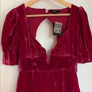 CRUSHED VELVET OPEN BACK V CUT BUSTIER PEPLUM SLV
